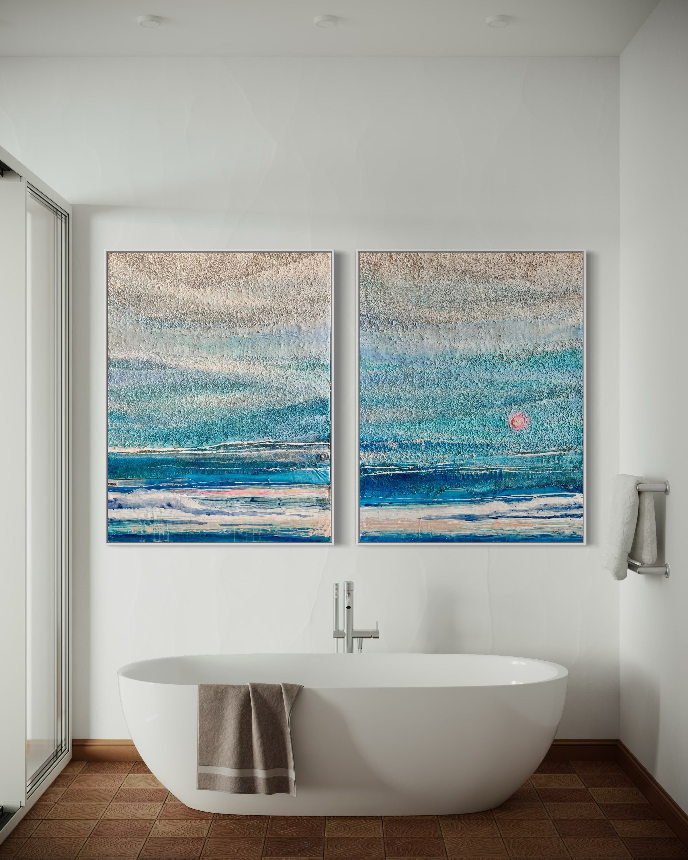 Gulf Sunset Diptych